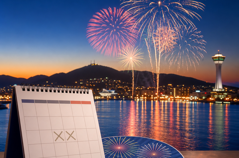 函館花火大会は今日？7月19日・8月1日は終了